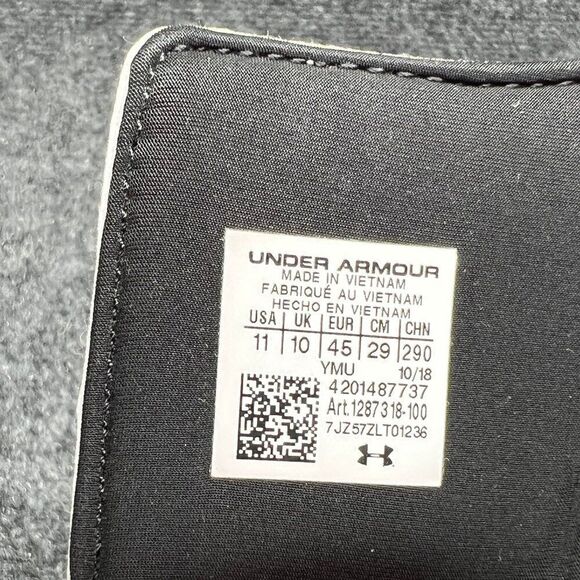 Under Armour Ignite 5 Sandals Men's Size 11 White Black Athletic Recovery Slides - Picture 9 of 9